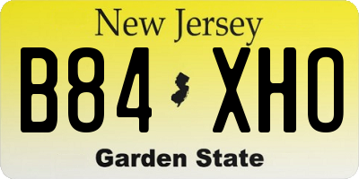 NJ license plate B84XHO