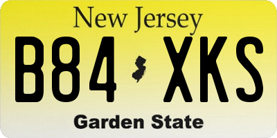 NJ license plate B84XKS