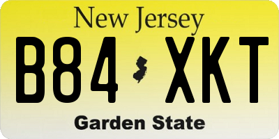 NJ license plate B84XKT