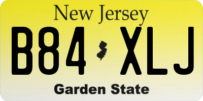 NJ license plate B84XLJ