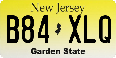 NJ license plate B84XLQ