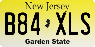 NJ license plate B84XLS