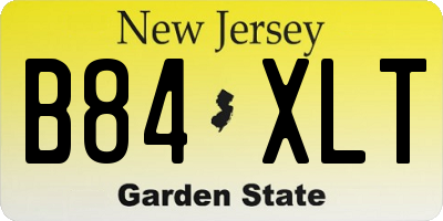 NJ license plate B84XLT