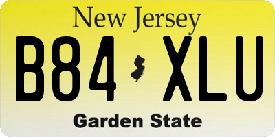 NJ license plate B84XLU