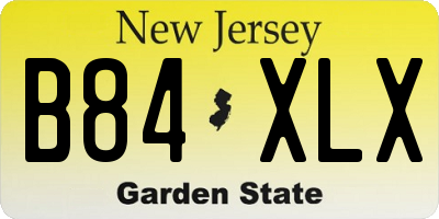 NJ license plate B84XLX
