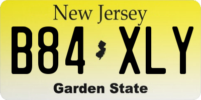 NJ license plate B84XLY