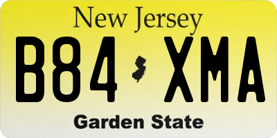 NJ license plate B84XMA