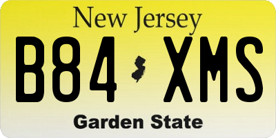 NJ license plate B84XMS