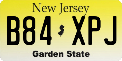 NJ license plate B84XPJ