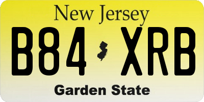 NJ license plate B84XRB