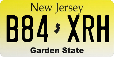 NJ license plate B84XRH