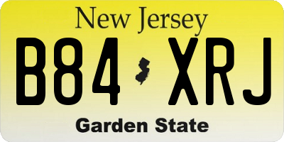 NJ license plate B84XRJ