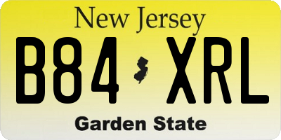 NJ license plate B84XRL