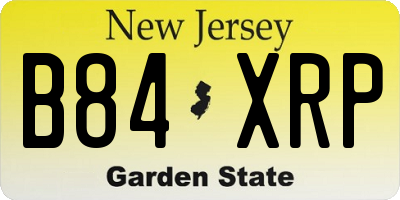 NJ license plate B84XRP
