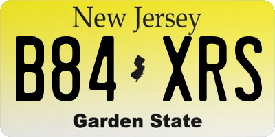 NJ license plate B84XRS