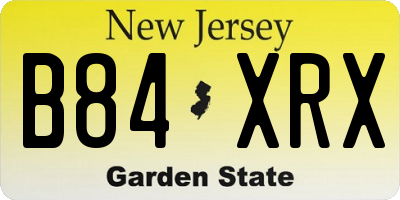 NJ license plate B84XRX