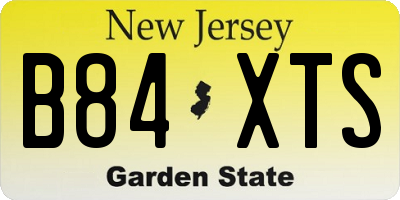 NJ license plate B84XTS