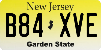NJ license plate B84XVE