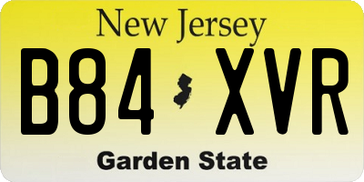 NJ license plate B84XVR