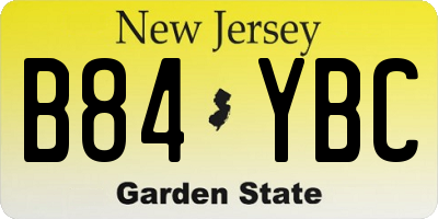 NJ license plate B84YBC