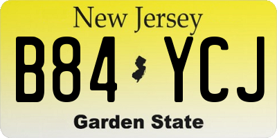NJ license plate B84YCJ