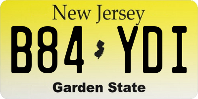 NJ license plate B84YDI