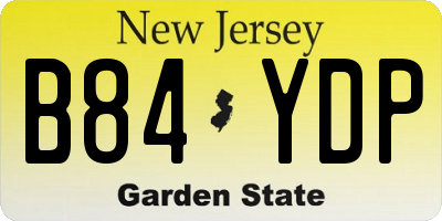 NJ license plate B84YDP