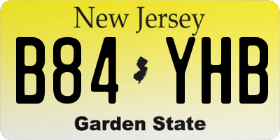 NJ license plate B84YHB
