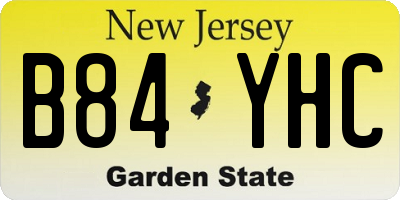 NJ license plate B84YHC