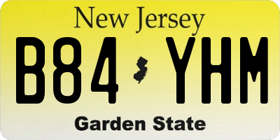 NJ license plate B84YHM