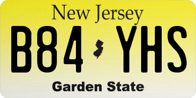 NJ license plate B84YHS