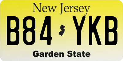 NJ license plate B84YKB