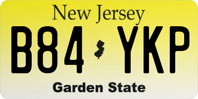 NJ license plate B84YKP