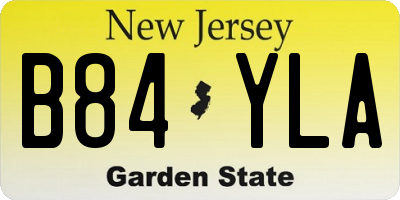 NJ license plate B84YLA