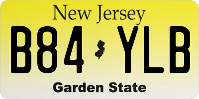 NJ license plate B84YLB