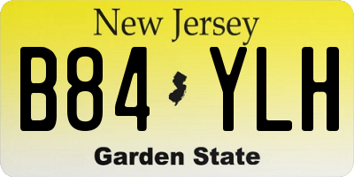 NJ license plate B84YLH