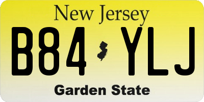 NJ license plate B84YLJ