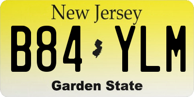 NJ license plate B84YLM