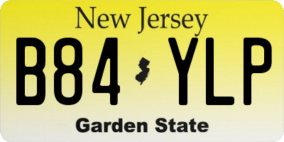 NJ license plate B84YLP