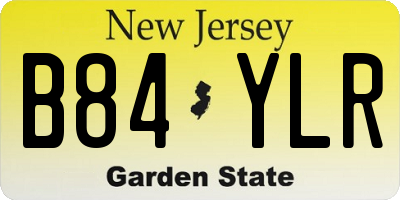 NJ license plate B84YLR