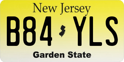NJ license plate B84YLS