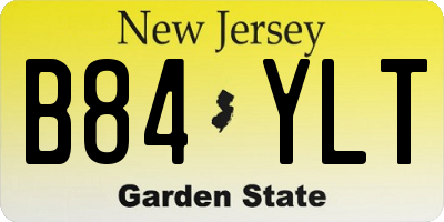 NJ license plate B84YLT
