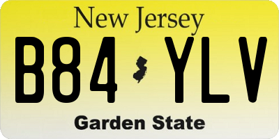 NJ license plate B84YLV