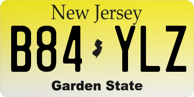 NJ license plate B84YLZ