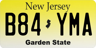 NJ license plate B84YMA