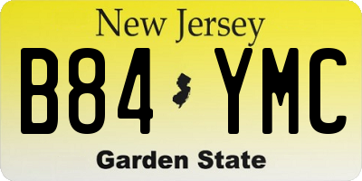 NJ license plate B84YMC