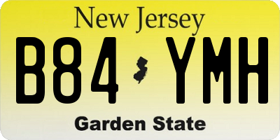 NJ license plate B84YMH