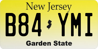 NJ license plate B84YMI