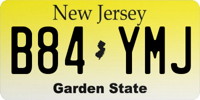 NJ license plate B84YMJ