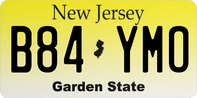 NJ license plate B84YMO